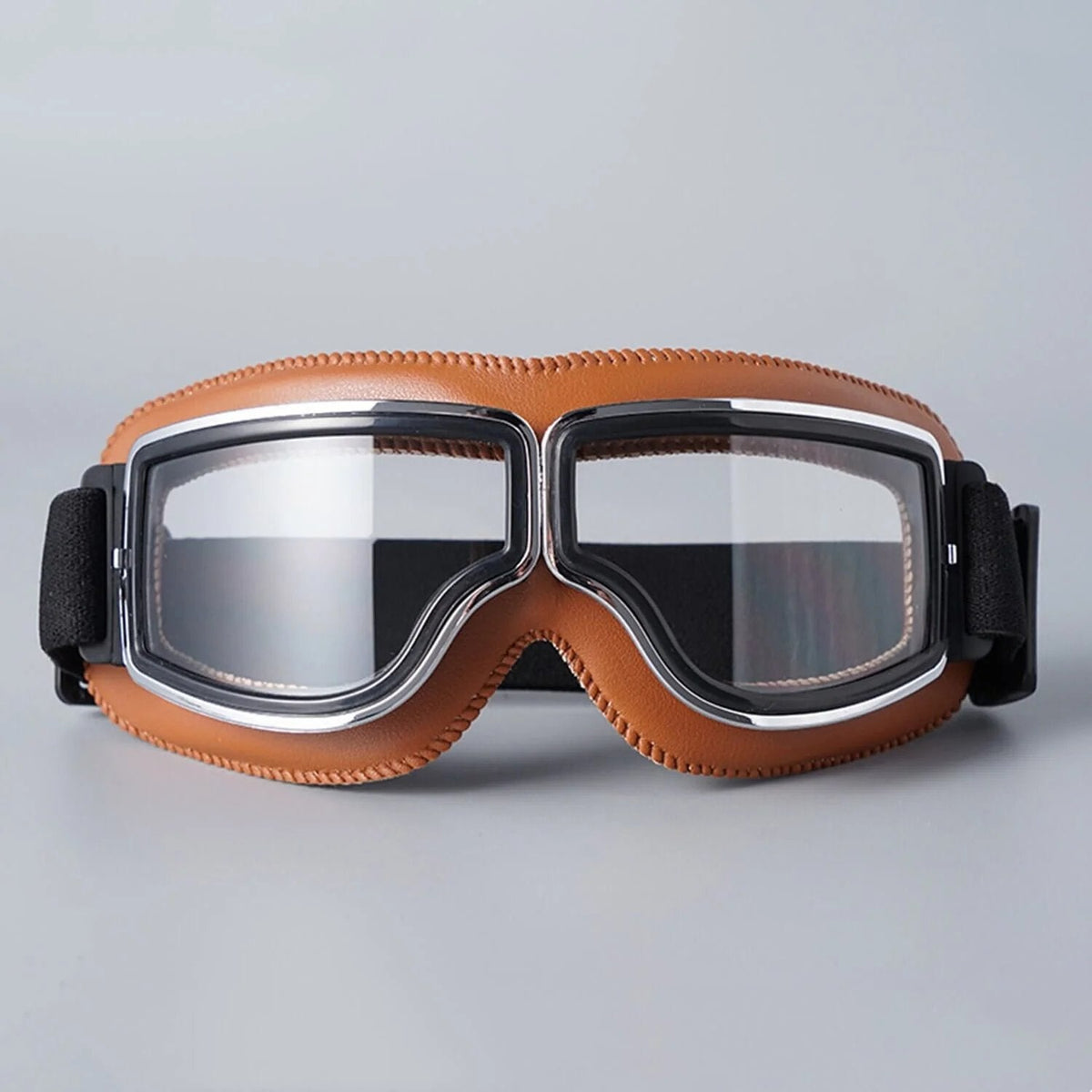 Retro Motorbril Met Stevige Lens En Comfortabele Pasvorm Voor Heldere Ritervaring