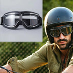 Retro Motorbril Met Stevige Lens En Comfortabele Pasvorm Voor Heldere Ritervaring