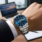 Heren Titanium Horloge met Krasbestendig Glas en Waterdichte Constructie