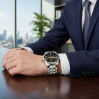 Heren Titanium Horloge met Krasbestendig Glas en Waterdichte Constructie