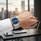 Heren Titanium Horloge met Krasbestendig Glas en Waterdichte Constructie