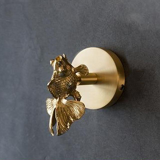 Massief Messing Wandhaak met Decoratief Dieren- en Bloemontwerp voor Wandmontage