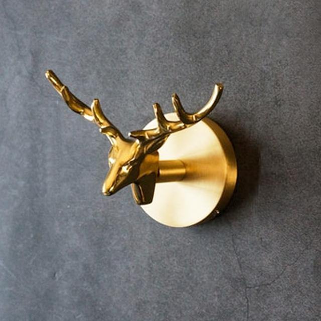 Massief Messing Wandhaak met Decoratief Dieren- en Bloemontwerp voor Wandmontage