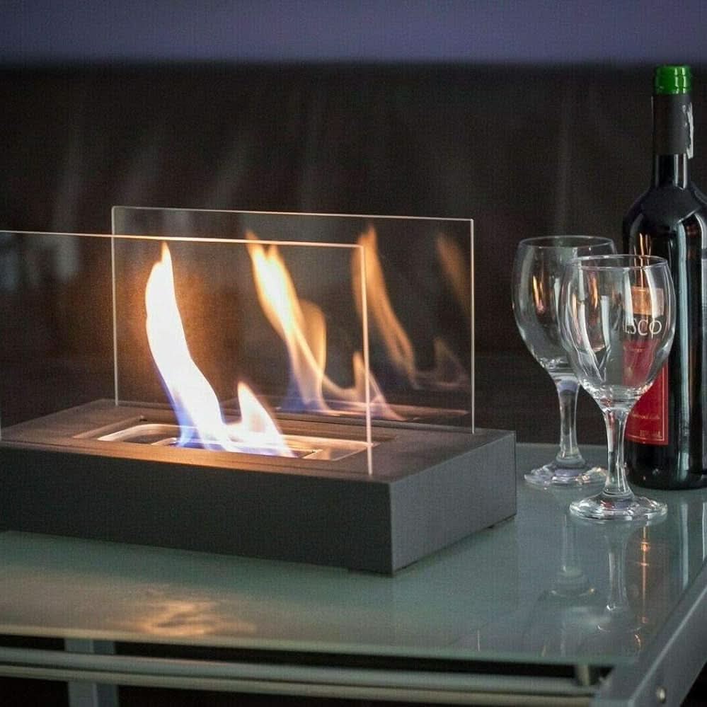 Compacte Bioethanol Tafelhaard met Modern Ontwerp en Gezellig Vlammenspel
