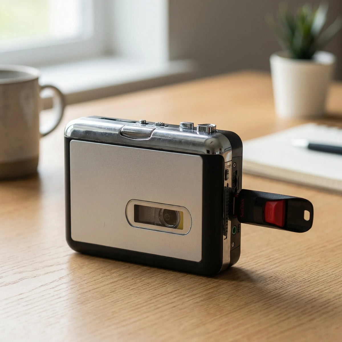 Cassette Omzetter Met Automatische Mp3‑Opname En Eenvoudige Bediening