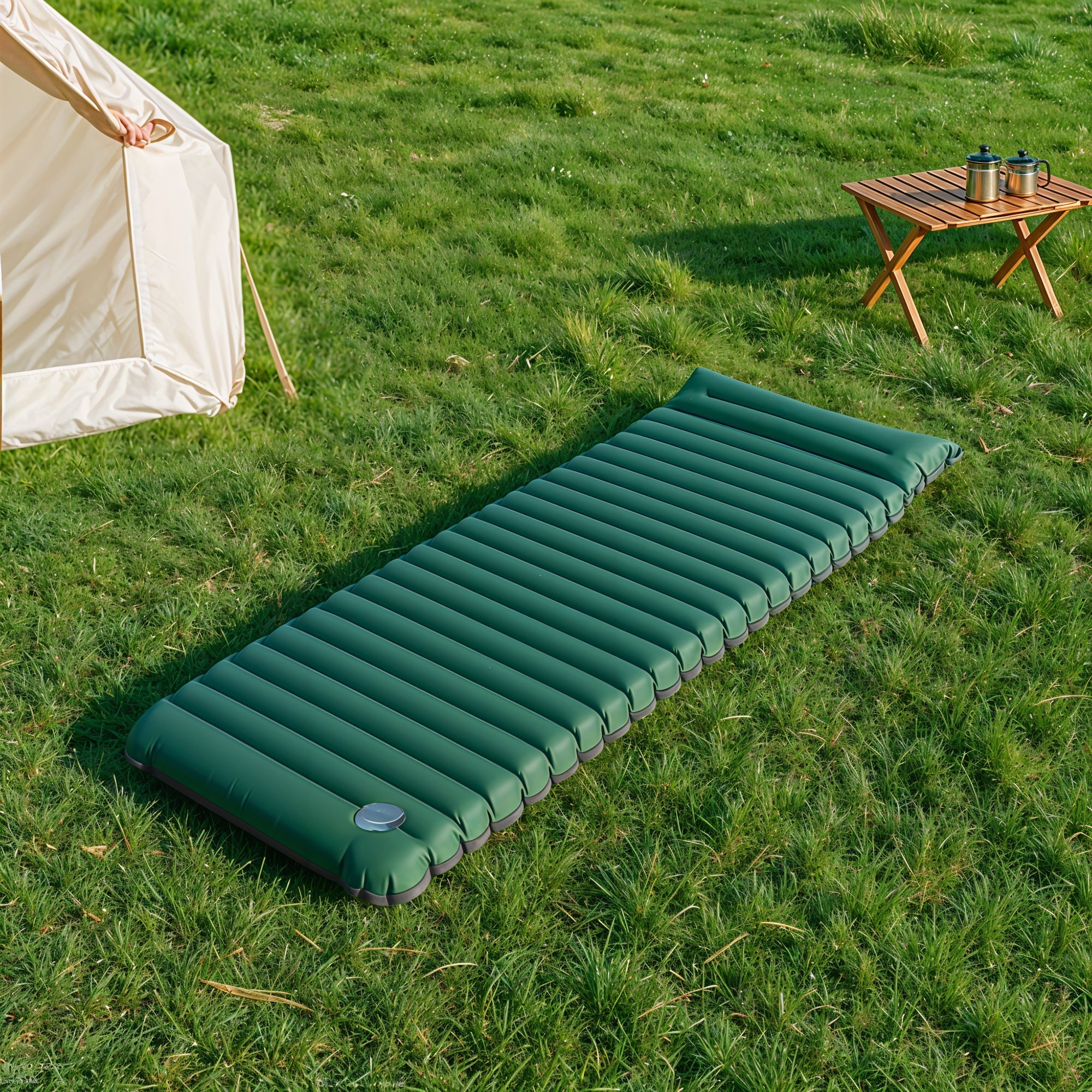Opblaasbare Camping Slaapmat met Ingebouwde Voetpomp