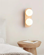 Travertin Wandlamp Met Meerdere Lichtpunten En Moderne Uitstraling