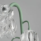 Kristal Tafellamp Met Bloemkap En Sculpturale Steel Voor Warme Sfeerlicht