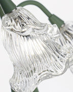 Kristal Tafellamp Met Bloemkap En Sculpturale Steel Voor Warme Sfeerlicht