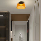 Glazen Plafondlamp Met Gelaagde Vorm En Moderne Sfeerverlichting