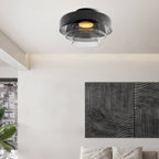 Glazen Plafondlamp Met Gelaagde Vorm En Moderne Sfeerverlichting