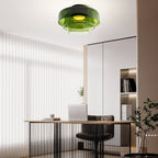 Glazen Plafondlamp Met Gelaagde Vorm En Moderne Sfeerverlichting