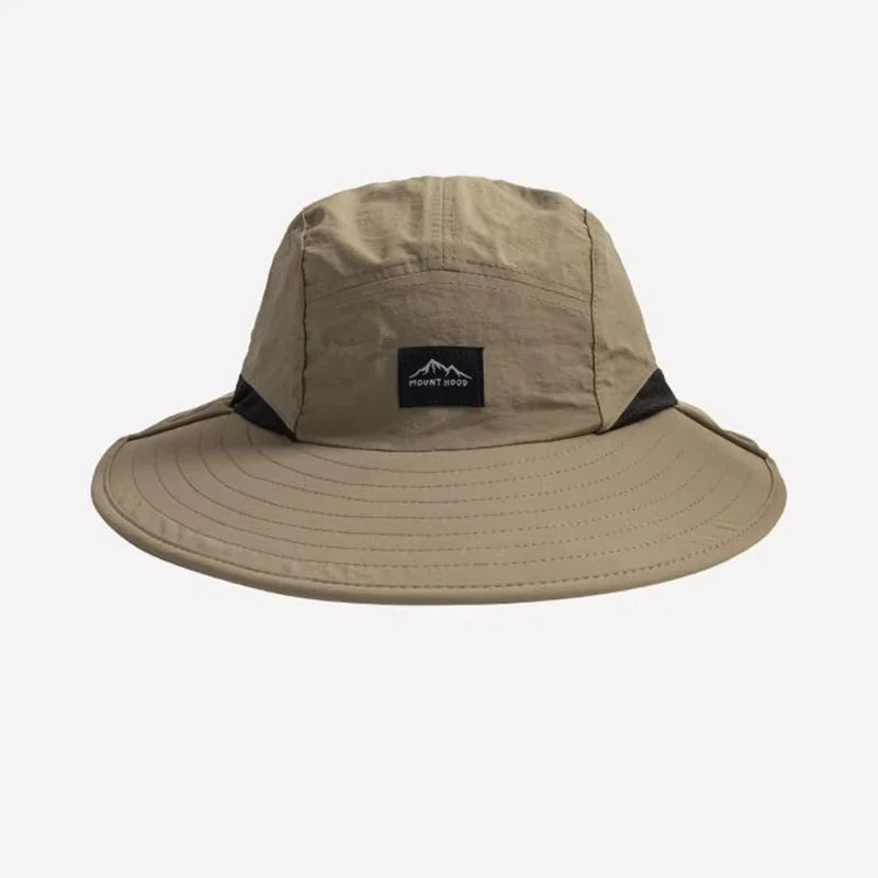 Unisex Outdoorhoed met Brede Rand, Nekflap en UV-Bescherming