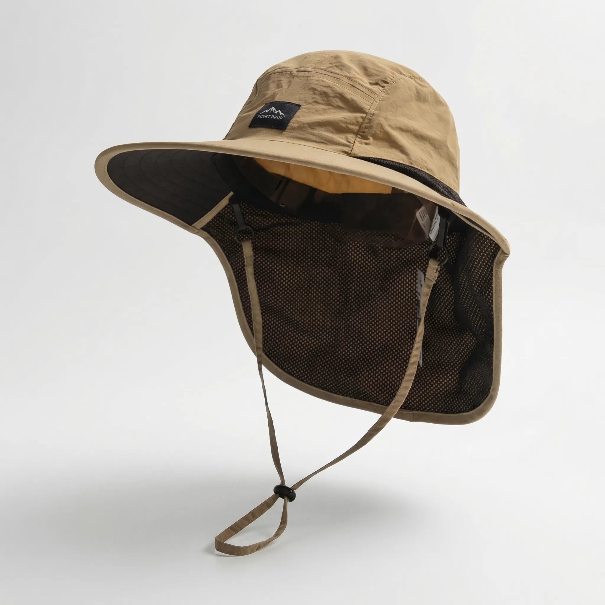 Unisex Outdoorhoed met Brede Rand, Nekflap en UV-Bescherming