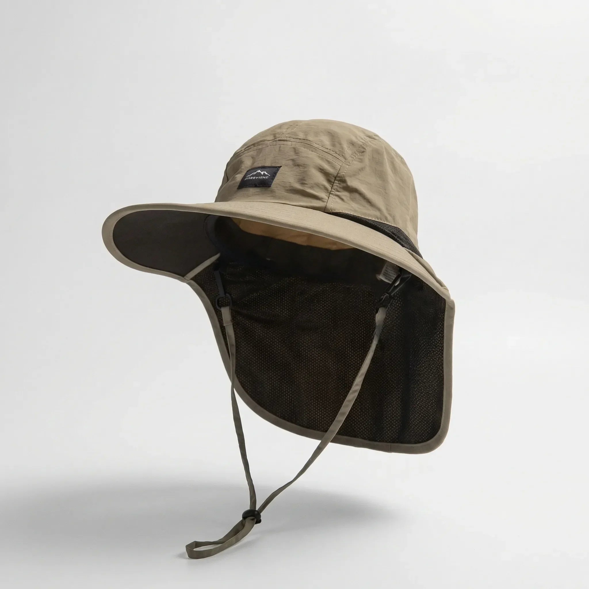 Unisex Outdoorhoed met Brede Rand, Nekflap en UV-Bescherming