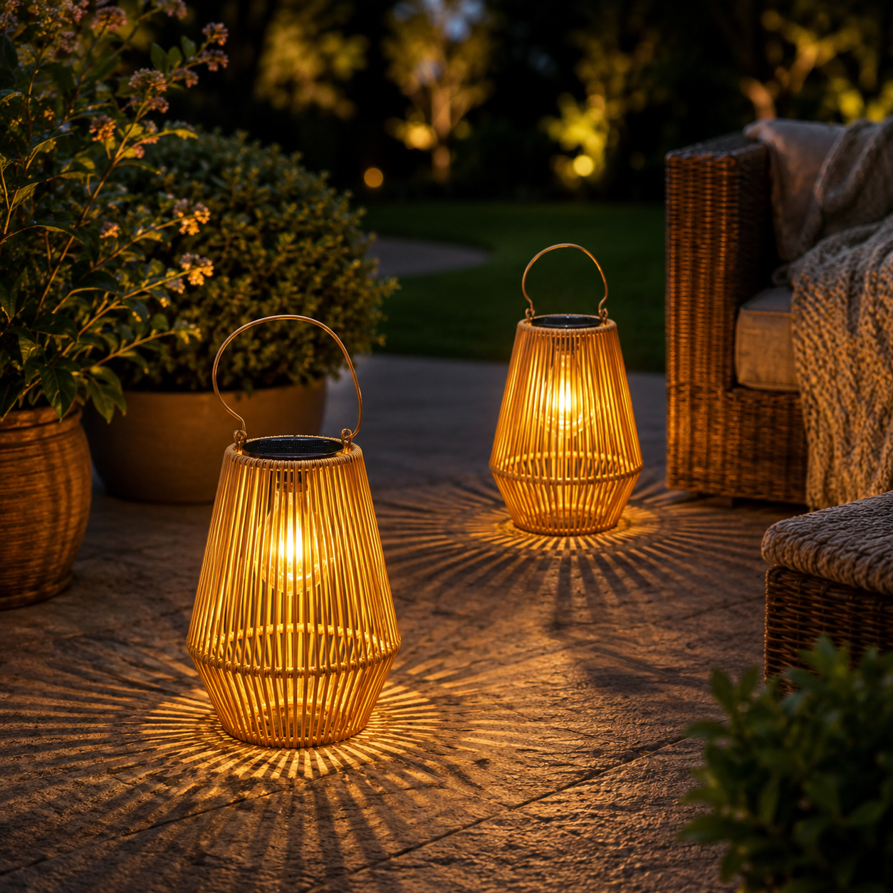 Solar Lantaarn voor Buiten met Warmwit LED Licht en Automatische Sensor