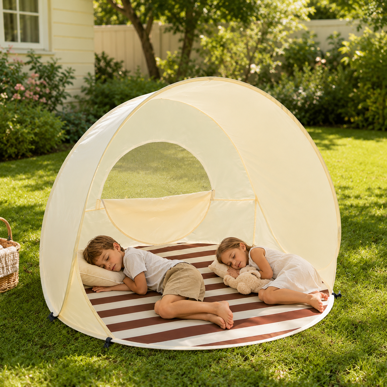 Pop-up Strandtent voor 3 tot 4 Personen met Snelle Opzet