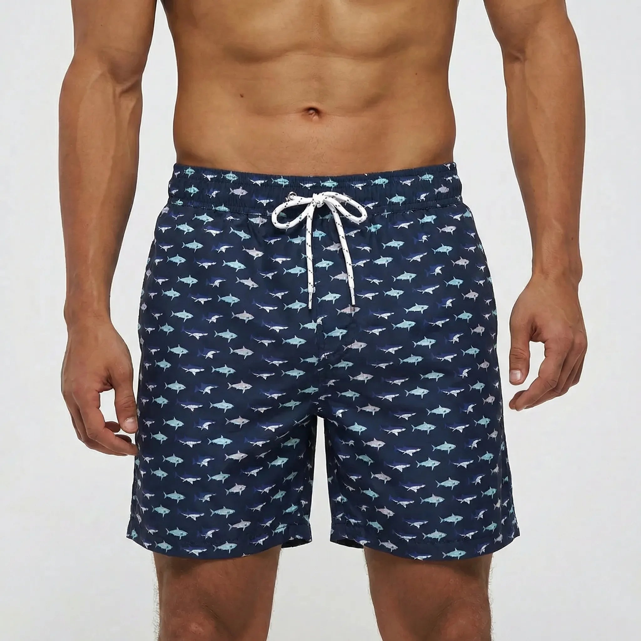 Heren Sneldrogende Zwemshort met Elastische Taille en Steekzakken