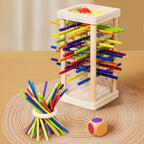 Houten 3-in-1 Spel Voor Behendigheid, Kleuren En Slim Denken