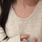 Kristallen hangerketting voor dames van sterlingzilver