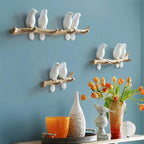 Decoratieve Vogels Wandhaak met Speelse Kapstokfunctie