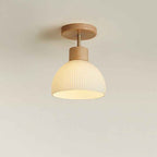 Plafondlamp met Hout‑Metaal Ontwerp en Warme LED‑Verlichting