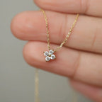 Kristallen hangerketting voor dames van sterlingzilver