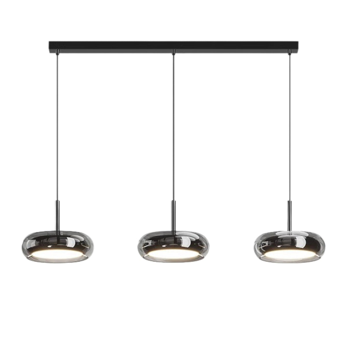 Hanglamp met drie glazen lichtpunten