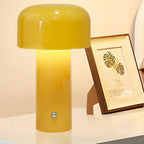Paddenstoel Tafellamp Met LED En Oplaadbare Werking Voor Warme Sfeerverlichting