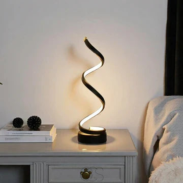 Spiraal LED Tafellamp met Dimbare Verlichting