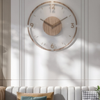 Houten Wandklok met Stil Uurwerk voor Moderne Interieurs