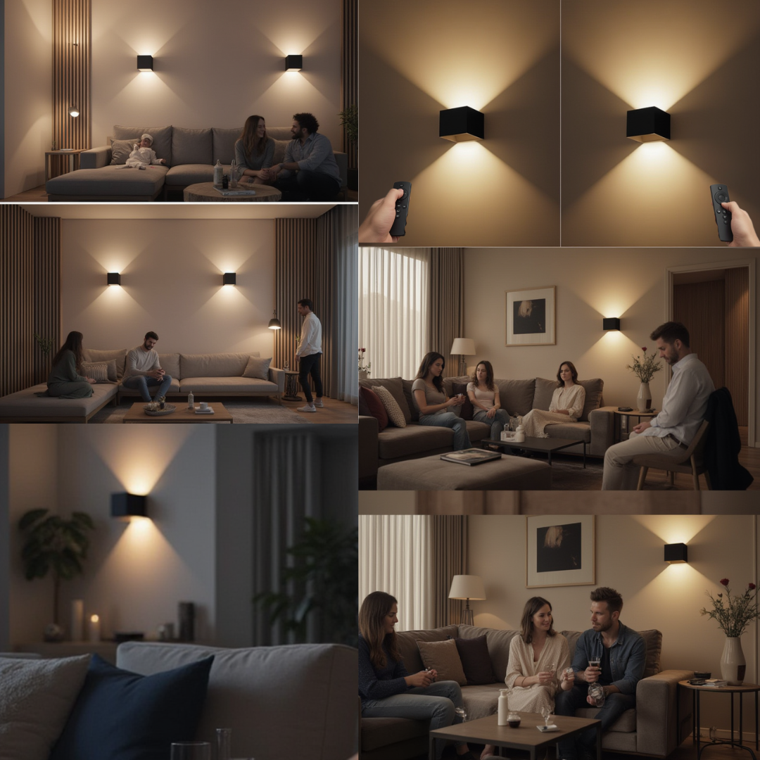 Draadloze LED Wandlamp met Afstandsbediening