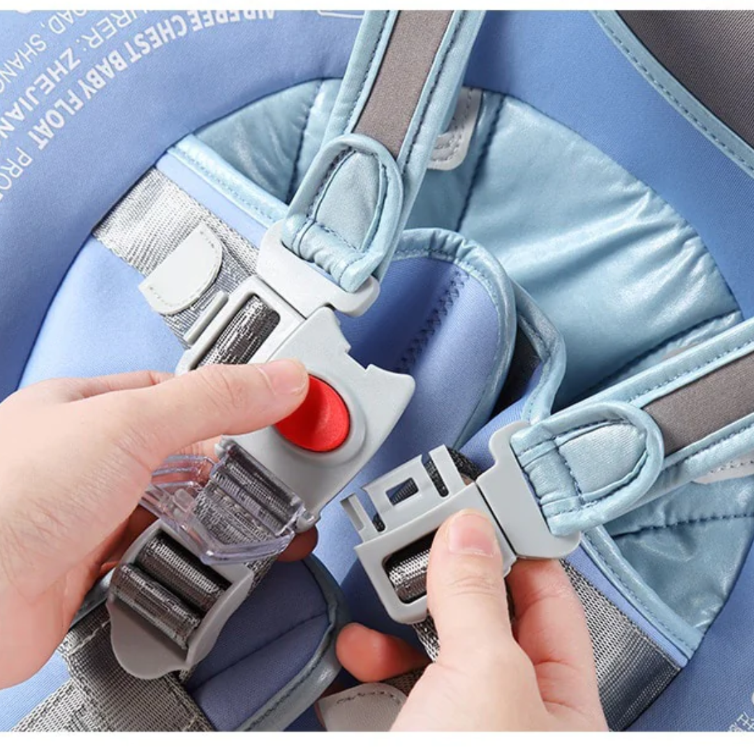Baby Zwemband met UV‑Luifel en Comfortabele Ondersteuning