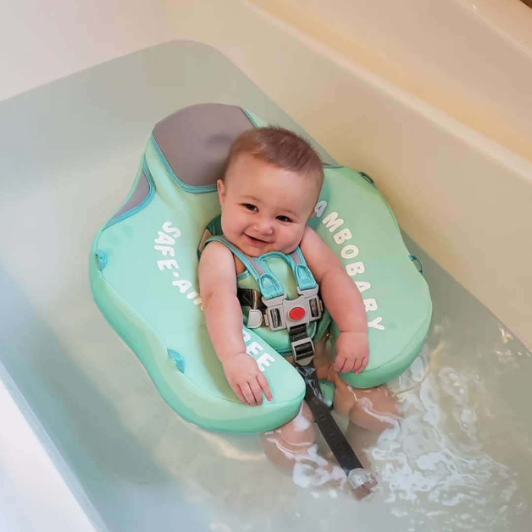 Baby Zwemband met UV‑Luifel en Comfortabele Ondersteuning