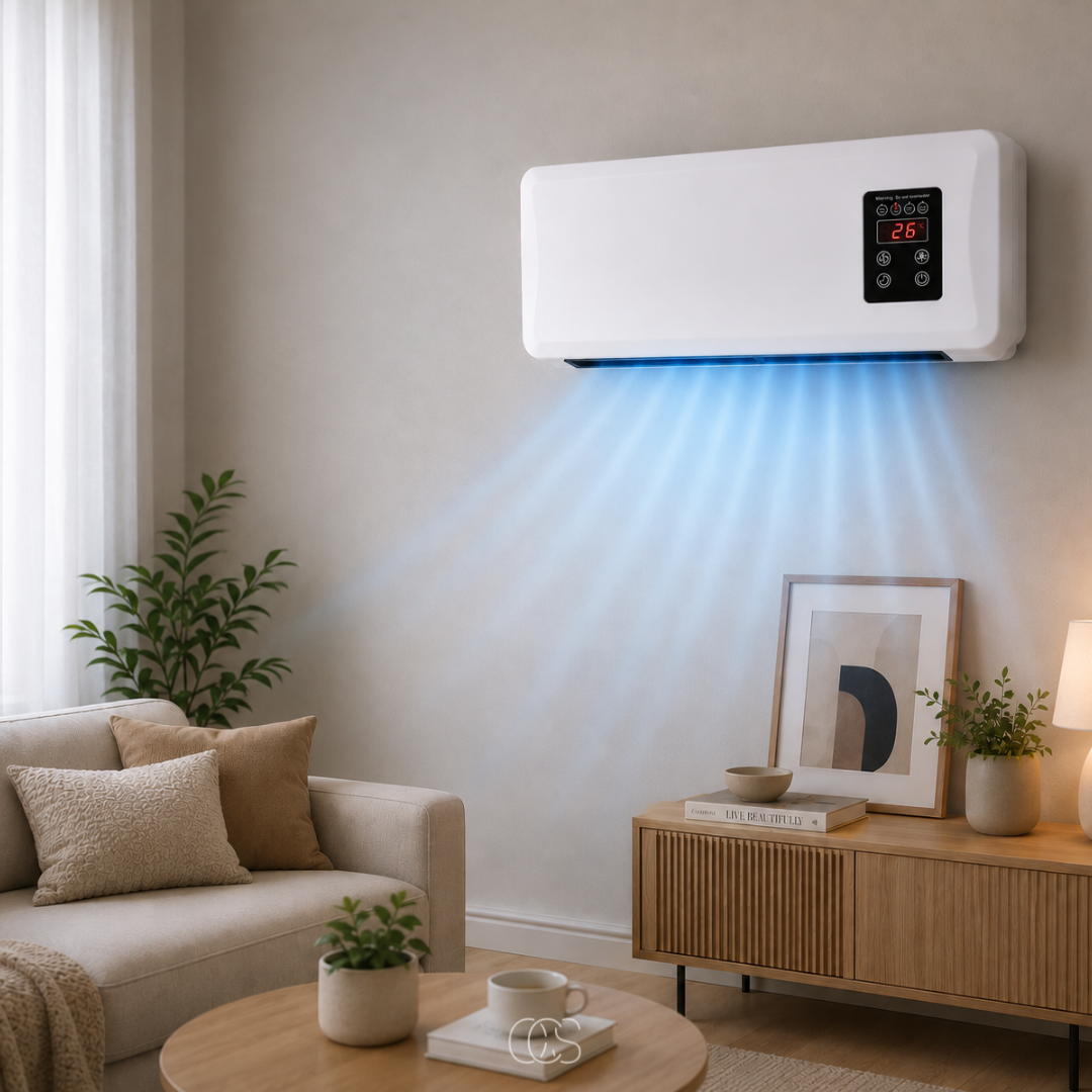Wandventilator met Verwarming en Droogrek voor Dagelijks Comfort in Huis