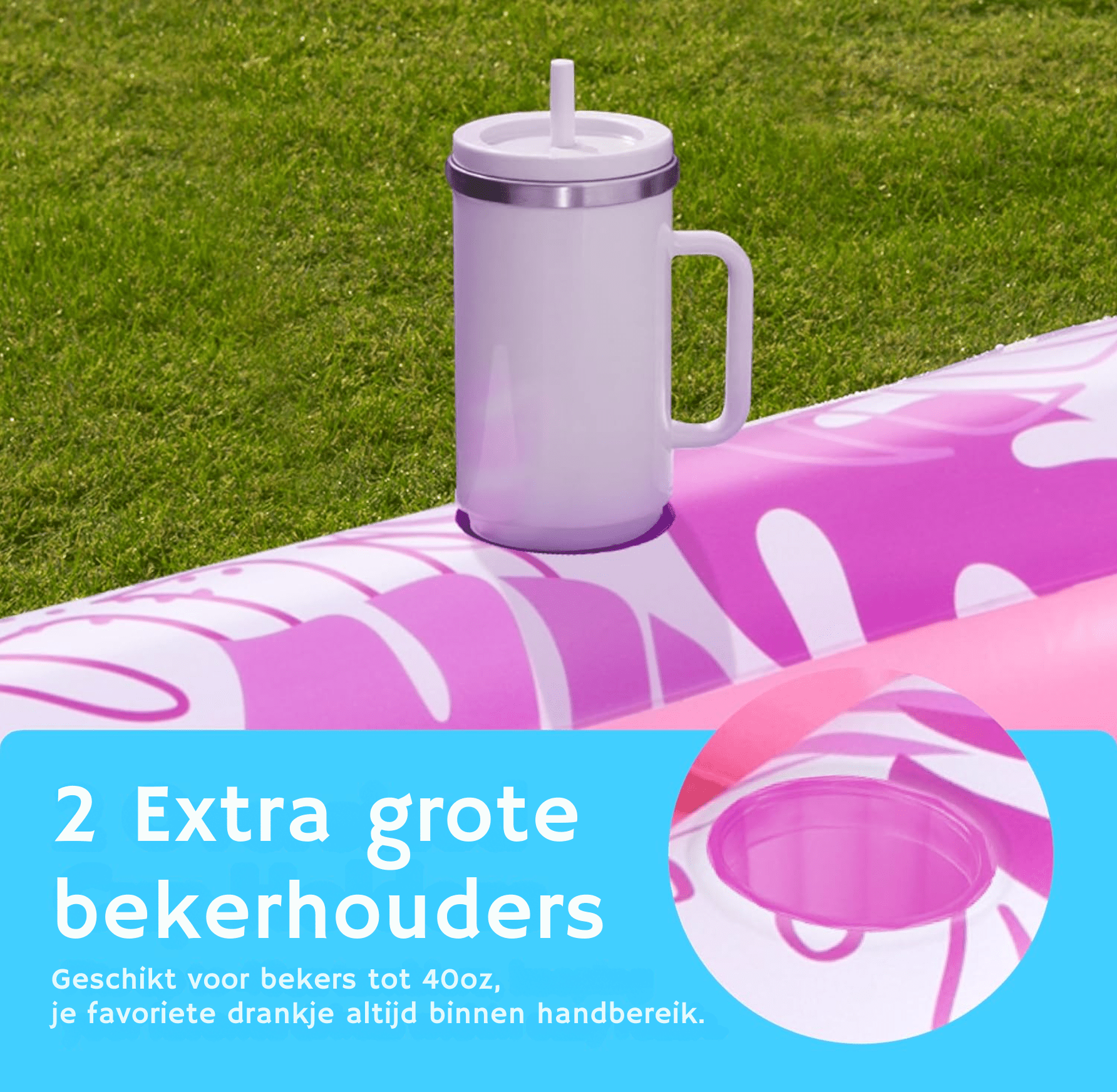 Opblaasbaar Loungebed en Zwembad met Waterfunctie voor Buiten