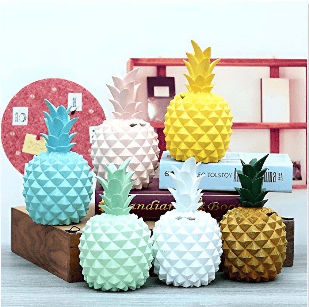 Decoratieve Ananas Spaarpot van Resin voor een Stijlvol Interieur
