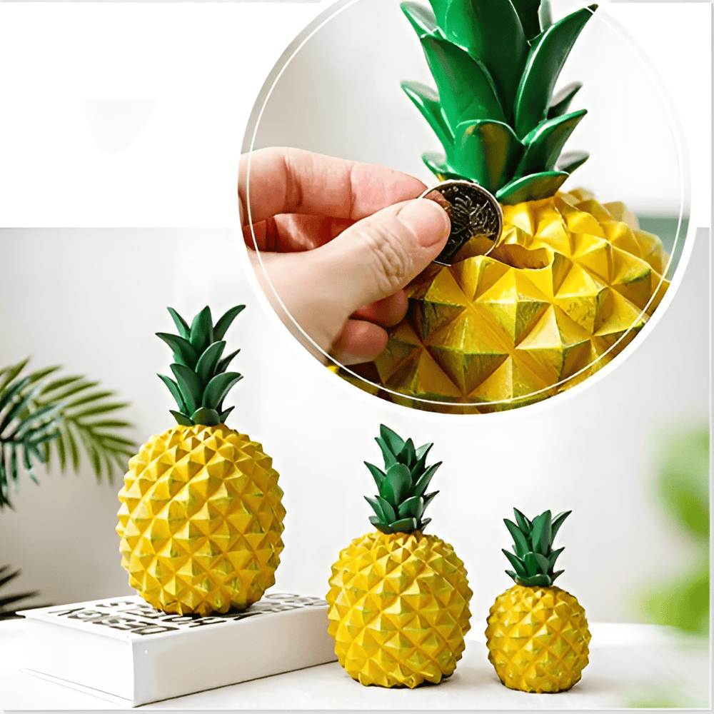 Decoratieve Ananas Spaarpot van Resin voor een Stijlvol Interieur