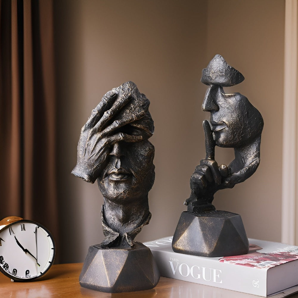 Abstrakt ansigtsskulptur i moderne design – kreativ dekoration