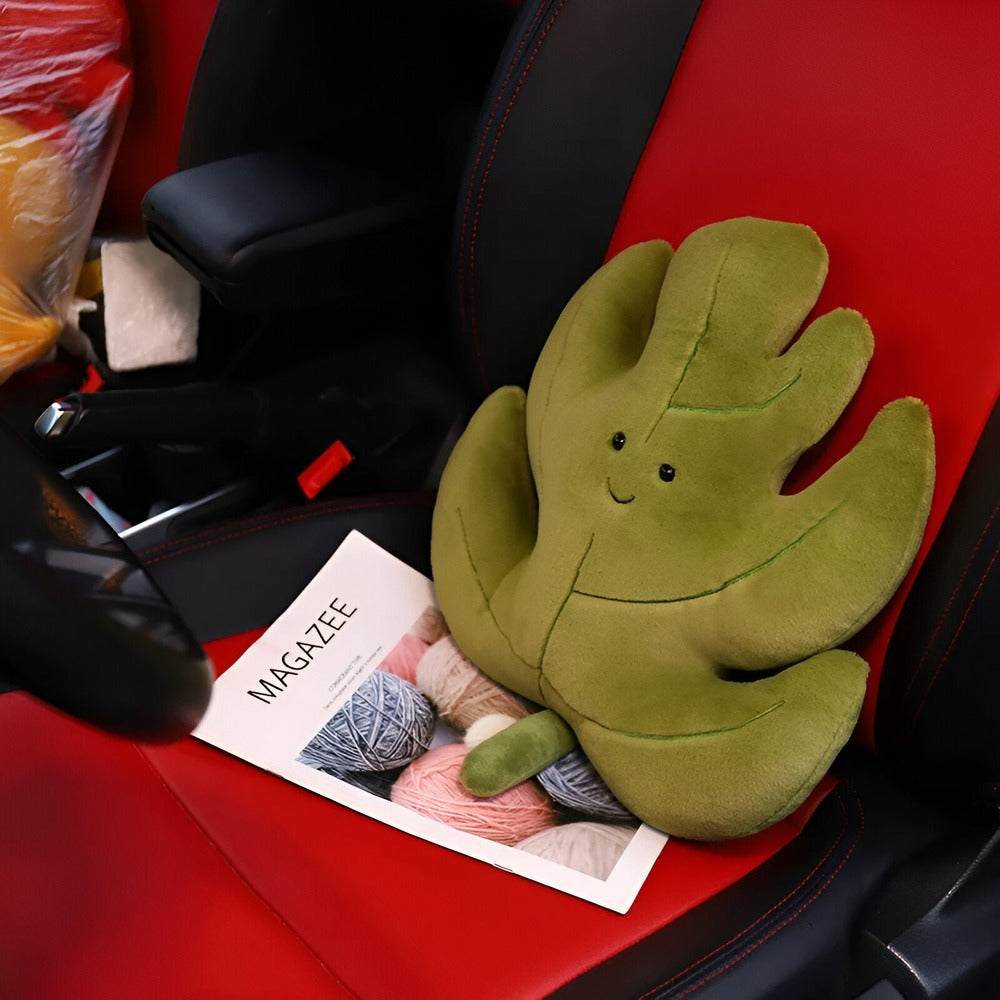 Bladvormig Sierkussen van Zacht Pluche voor een Gezellig Interieur