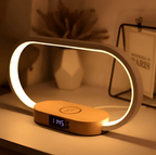 LED Tafellamp met Draadloze Oplader en Digitaal Display voor het Nachtkastje
