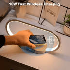 LED Tafellamp met Draadloze Oplader en Digitaal Display voor het Nachtkastje