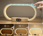 LED Tafellamp met Draadloze Oplader en Digitaal Display voor het Nachtkastje