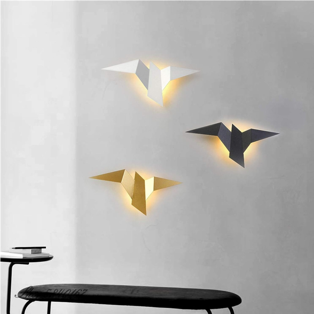 Origami Wandlamp met Warm LED‑Licht voor Moderne Wandverlichting Binnen
