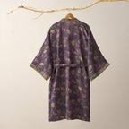 Katoenen Kimono Badjas Met Zachte Stof En Elegant Bladmotief