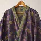 Katoenen Kimono Badjas Met Zachte Stof En Elegant Bladmotief