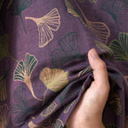 Katoenen Kimono Badjas Met Zachte Stof En Elegant Bladmotief