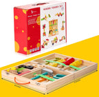 Montessori Gereedschapskist Van Hout Voor Creatief Bouw- En Speelplezier