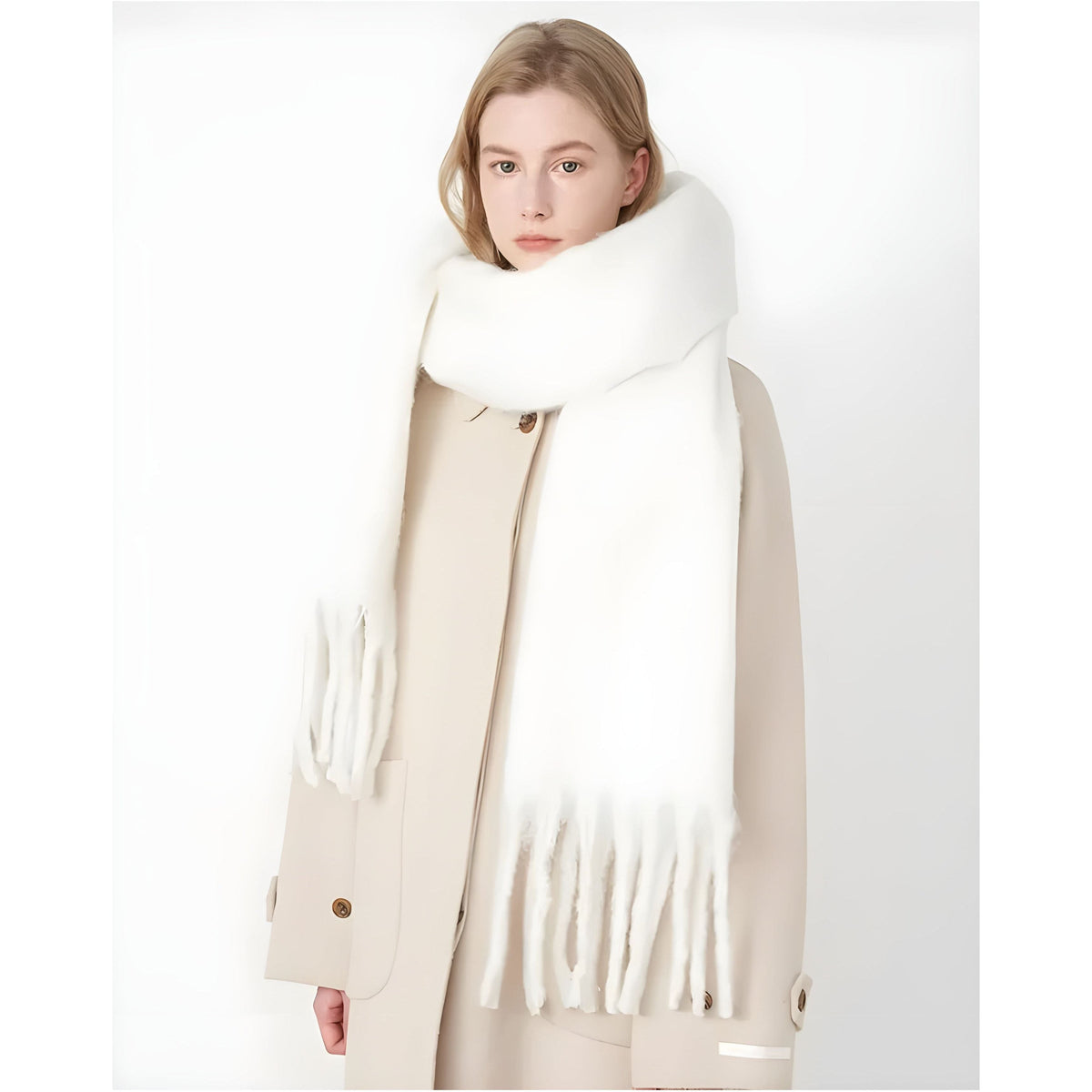 Luxe Wintersjaal Met Kasjmiermix