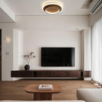Plafondlamp met vlakke ronde diffuser ontwerp